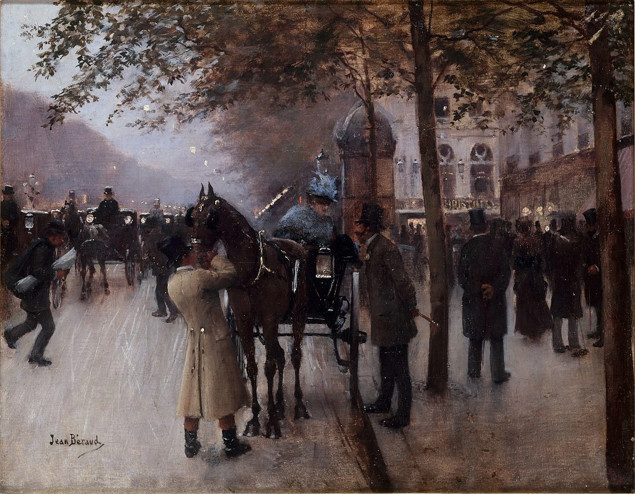 Boulevard des Capucines, la sera, davanti al Café Napolitain, intorno al 1880 - Musée Carnavalet, Parigi